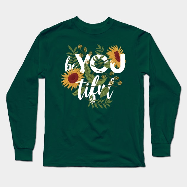 Beyoutiful. Floral design Long Sleeve T-Shirt by BananaPrints